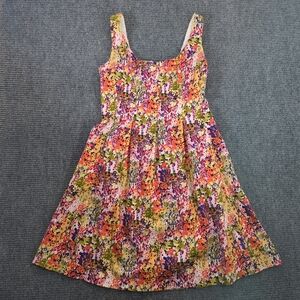 Nine West Floral Cotton Dress Womens Size 10 Cottagecore, Feminine, Artsy